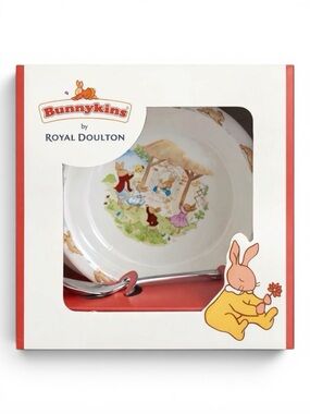 Bunnykins By Royal Doulton 2-Pc Bone China Bowl/Spoon Set NIB